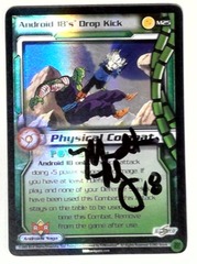 V1315: Android 18's Drop Kick: LP: Android Saga: M25: Signed/Autographed: Meredith Mccoy: Silver